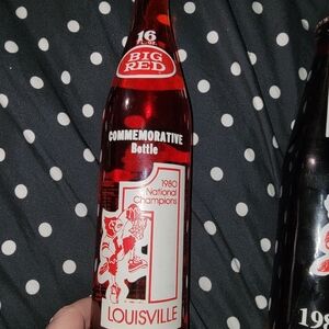 UNOPENED NCAA Champs 1980 Big Red Bottle + NCAA Champs 1986 Pepsi Bottle RARE